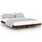 vidaXL Estructura de cama madera contrachapada roble ahumado 140x200cm vidaXL Estructura de cama madera contrachapada roble ahumado 140x200cm