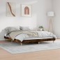vidaXL Estructura de cama madera contrachapada roble ahumado 140x200cm vidaXL Estructura de cama madera contrachapada roble ahumado 140x200cm