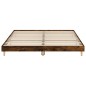 vidaXL Estructura de cama madera contrachapada roble ahumado 140x200cm vidaXL Estructura de cama madera contrachapada roble ahumado 140x200cm