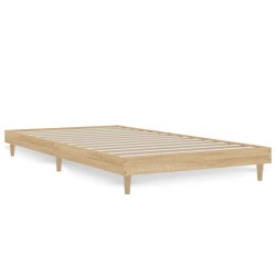 vidaXL Estructura de cama madera contrachapada roble Sonoma 100x200 cm