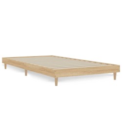 vidaXL Estructura de cama madera contrachapada roble Sonoma 90x190 cm