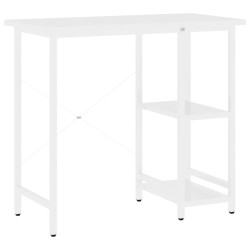 vidaXL Escritorio para ordenador de MDF y metal blanco 80x40x72 cm