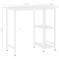 vidaXL Escritorio para ordenador de MDF y metal blanco 80x40x72 cm vidaXL Escritorio para ordenador de MDF y metal blanco 80x40x72 cm