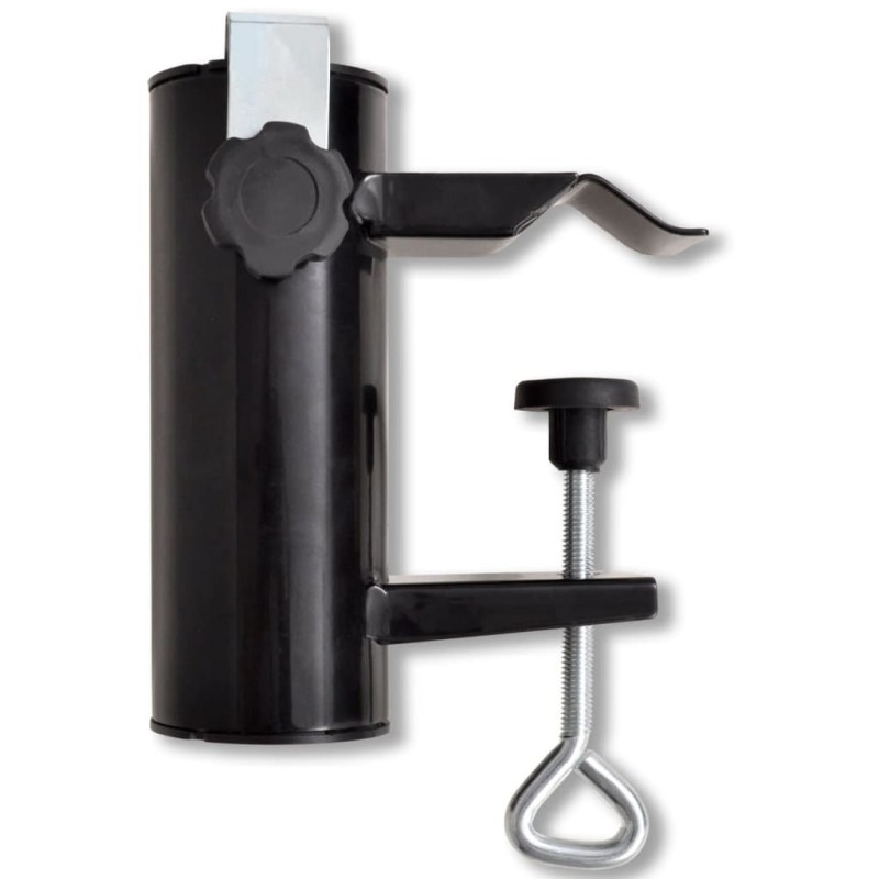 vidaXL Soporte de sombrilla de exterior acero negro