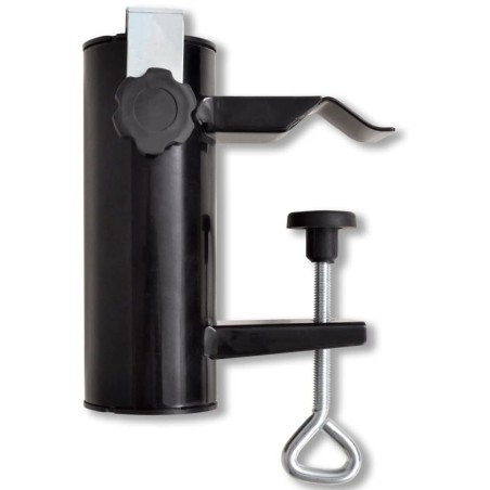 vidaXL Soporte de sombrilla de exterior acero negro