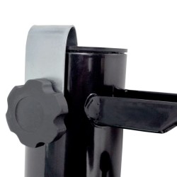 vidaXL Soporte de sombrilla de exterior acero negro