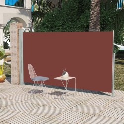 vidaXL Toldo lateral de jardín o terraza marrón 160x300 cm 