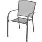 vidaXL Juego de comedor de jardín 5 piezas acero gris antracita