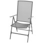 vidaXL Set de mesa y sillas plegables de jardín 5 piezas acero gris vidaXL Set de mesa y sillas plegables de jardín 5 piezas acero gris