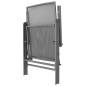 vidaXL Set de mesa y sillas plegables de jardín 5 piezas acero gris vidaXL Set de mesa y sillas plegables de jardín 5 piezas acero gris