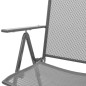 vidaXL Set de mesa y sillas plegables de jardín 5 piezas acero gris vidaXL Set de mesa y sillas plegables de jardín 5 piezas acero gris