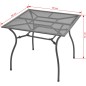 vidaXL Set de mesa y sillas plegables de jardín 5 piezas acero gris vidaXL Set de mesa y sillas plegables de jardín 5 piezas acero gris