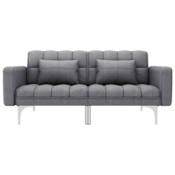 vidaXL Sofá cama de tela gris claro