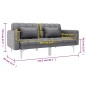 vidaXL Sofá cama de tela gris claro vidaXL Sofá cama de tela gris claro