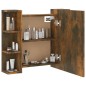 vidaXL Mueble con espejo y luces LED roble ahumado 70x16,5x60 cm vidaXL Mueble con espejo y luces LED roble ahumado 70x16,5x60 cm