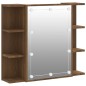 vidaXL Mueble con espejo y luces LED roble marrón 70x16,5x60 cm vidaXL Mueble con espejo y luces LED roble marrón 70x16,5x60 cm