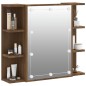 vidaXL Mueble con espejo y luces LED roble marrón 70x16,5x60 cm vidaXL Mueble con espejo y luces LED roble marrón 70x16,5x60 cm