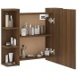 vidaXL Mueble con espejo y luces LED roble marrón 70x16,5x60 cm vidaXL Mueble con espejo y luces LED roble marrón 70x16,5x60 cm