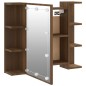 vidaXL Mueble con espejo y luces LED roble marrón 70x16,5x60 cm vidaXL Mueble con espejo y luces LED roble marrón 70x16,5x60 cm