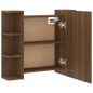 vidaXL Mueble con espejo y luces LED roble marrón 70x16,5x60 cm vidaXL Mueble con espejo y luces LED roble marrón 70x16,5x60 cm