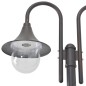 vidaXL Farola de jardín con 2 luces aluminio color bronce E27 220 cm vidaXL Farola de jardín con 2 luces aluminio color bronce E27 220 cm