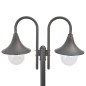 vidaXL Farola de jardín con 2 luces aluminio color bronce E27 220 cm vidaXL Farola de jardín con 2 luces aluminio color bronce E27 220 cm