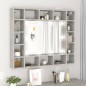 vidaXL Mueble con espejo y LED color gris hormigón 91x15x76,5 cm vidaXL Mueble con espejo y LED color gris hormigón 91x15x76,5 cm