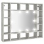 vidaXL Mueble con espejo y LED color gris hormigón 91x15x76,5 cm vidaXL Mueble con espejo y LED color gris hormigón 91x15x76,5 cm