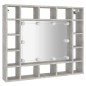 vidaXL Mueble con espejo y LED color gris hormigón 91x15x76,5 cm vidaXL Mueble con espejo y LED color gris hormigón 91x15x76,5 cm