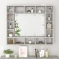 vidaXL Mueble con espejo y LED color gris hormigón 91x15x76,5 cm vidaXL Mueble con espejo y LED color gris hormigón 91x15x76,5 cm