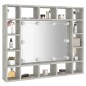vidaXL Mueble con espejo y LED color gris hormigón 91x15x76,5 cm vidaXL Mueble con espejo y LED color gris hormigón 91x15x76,5 cm