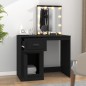 vidaXL Tocador con LED madera contrachapada negro 90x50x132,5 cm vidaXL Tocador con LED madera contrachapada negro 90x50x132,5 cm