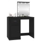 vidaXL Tocador con LED madera contrachapada negro 90x50x132,5 cm vidaXL Tocador con LED madera contrachapada negro 90x50x132,5 cm