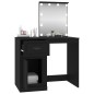 vidaXL Tocador con LED madera contrachapada negro 90x50x132,5 cm vidaXL Tocador con LED madera contrachapada negro 90x50x132,5 cm