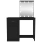 vidaXL Tocador con LED madera contrachapada negro 90x50x132,5 cm vidaXL Tocador con LED madera contrachapada negro 90x50x132,5 cm
