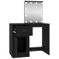 vidaXL Tocador con LED madera contrachapada negro 90x50x132,5 cm vidaXL Tocador con LED madera contrachapada negro 90x50x132,5 cm