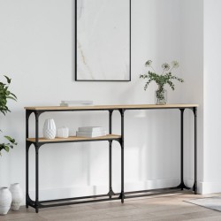 vidaXL Mesa consola madera de ingeniería roble Sonoma 145x22,5x75 cm