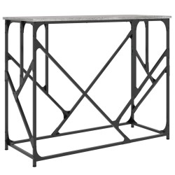 vidaXL Mesa consola madera de ingeniería gris Sonoma 100x40x80 cm