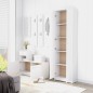 vidaXL Armario de pasillo de madera contrachapada blanco 55x25x189 cm vidaXL Armario de pasillo de madera contrachapada blanco 55x25x189 cm