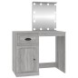 vidaXL Tocador con LED madera contrachapada gris Sonoma 90x50x132,5cm vidaXL Tocador con LED madera contrachapada gris Sonoma 90x50x132,5cm
