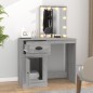 vidaXL Tocador con LED madera contrachapada gris Sonoma 90x50x132,5cm vidaXL Tocador con LED madera contrachapada gris Sonoma 90x50x132,5cm