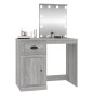 vidaXL Tocador con LED madera contrachapada gris Sonoma 90x50x132,5cm vidaXL Tocador con LED madera contrachapada gris Sonoma 90x50x132,5cm