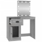 vidaXL Tocador con LED madera contrachapada gris Sonoma 90x50x132,5cm vidaXL Tocador con LED madera contrachapada gris Sonoma 90x50x132,5cm