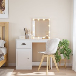 vidaXL Tocador con luces LED blanco 90x42x132,5 cm