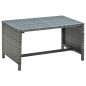 vidaXL Mesa de centro de ratán sintético gris 70x40x38 cm vidaXL Mesa de centro de ratán sintético gris 70x40x38 cm