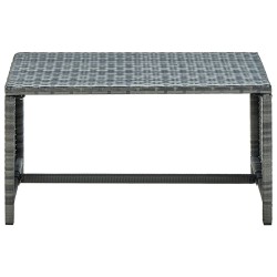 vidaXL Mesa de centro de ratán sintético gris 70x40x38 cm