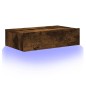 vidaXL Mueble de TV con luces LED roble ahumado 60x35x15,5 cm