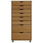 vidaXL Cajonera con ruedas MOSS madera maciza pino marrón miel vidaXL Cajonera con ruedas MOSS madera maciza pino marrón miel
