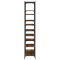 vidaXL Estantería hierro madera ingeniería roble ahumado 100x32x170 cm vidaXL Estantería hierro madera ingeniería roble ahumado 100x32x170 cm