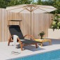 vidaXL Tumbona con dosel textileno gris y madera maciza de álamo vidaXL Tumbona con dosel textileno gris y madera maciza de álamo